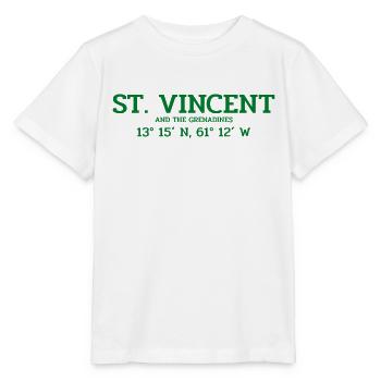 Saint-Vincent coordonne Koordinaten West Indies - T-shirt bio MINI CREATOR Stanley/Stella Enfant - blanc - Devant - Maike (125cm)