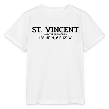 Saint-Vincent coordonne Koordinaten West Indies - T-shirt bio MINI CREATOR Stanley/Stella Enfant - blanc - Devant - Maike (125cm)