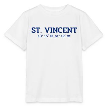 Saint-Vincent coordonne Koordinaten West Indies - T-shirt bio MINI CREATOR Stanley/Stella Enfant - blanc - Devant - Maike (125cm)