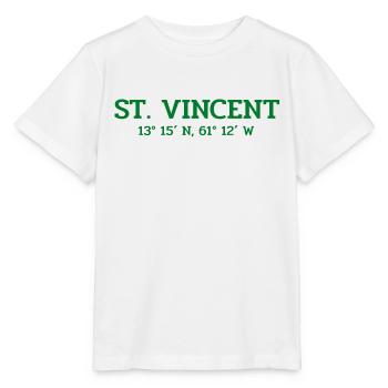 Saint-Vincent coordonne Koordinaten West Indies - T-shirt bio MINI CREATOR Stanley/Stella Enfant - blanc - Devant - Maike (125cm)