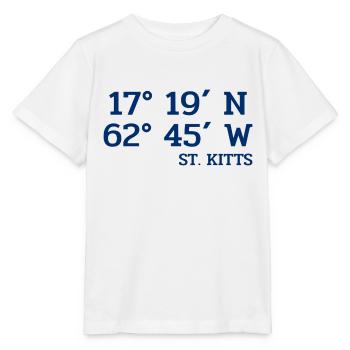 Saint Kitts Coordinates - Coordinates - Caribbean - Stanley/Stella MINI CREATOR Kids’ T-Shirt - white - Front - Maike (125cm)