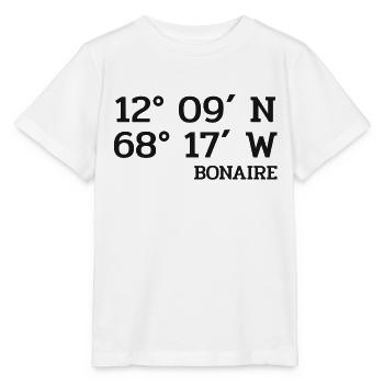 Coordonnées Bonaire - Coordonnées - Caraïbes - T-shirt bio MINI CREATOR Stanley/Stella Enfant - blanc - Devant - Maike (125cm)