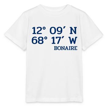 Coordonnées Bonaire - Coordonnées - Caraïbes - T-shirt bio MINI CREATOR Stanley/Stella Enfant - blanc - Devant - Maike (125cm)