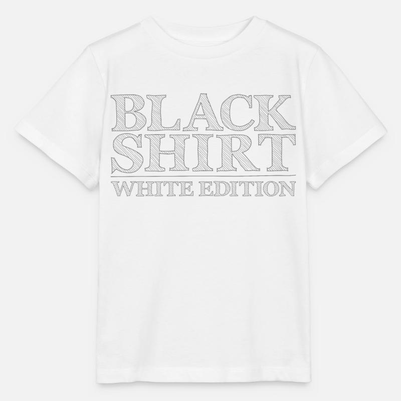 Black Shirt White Edition - Stanley/Stella Kinder T-Shirt MINI CREATOR  - Weiß