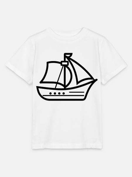 Piratenschiff - Stanley/Stella Kinder T-Shirt MINI CREATOR  - Weiß