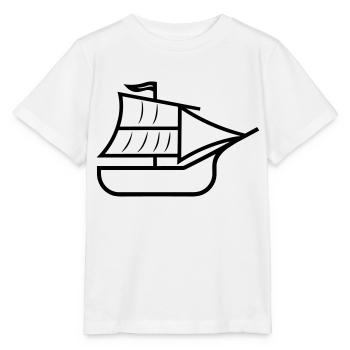Bateau pirate - T-shirt bio MINI CREATOR Stanley/Stella Enfant - blanc - Devant - Maike (125cm)