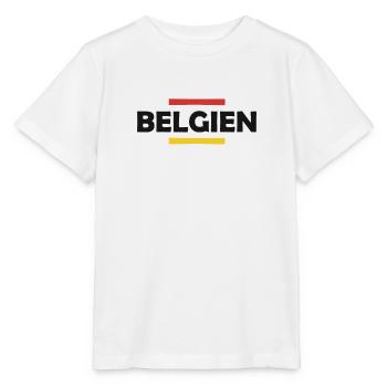 Belgium Stripes Belgien Belgique - Stanley/Stella Kinder T-Shirt MINI CREATOR  - Weiß - Vorne - Maike (125cm)