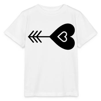 Herz-Pfeil - Stanley/Stella Kinder T-Shirt MINI CREATOR  - Weiß - Vorne - Maike (125cm)
