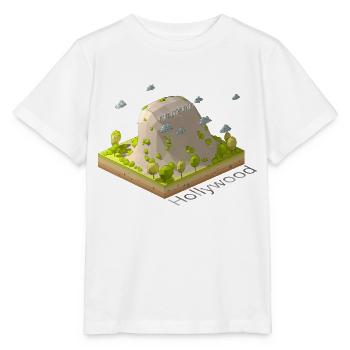 Panneau Hollywood low poly géométrique - T-shirt bio MINI CREATOR Stanley/Stella Enfant - blanc - Devant - Maike (125cm)