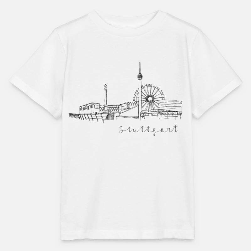 Stuttgart Skyline - Stanley/Stella Kinder T-Shirt MINI CREATOR  - Weiß