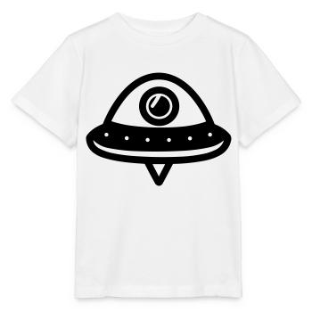 fliegende Untertasse - Stanley/Stella Kinder T-Shirt MINI CREATOR  - Weiß - Vorne - Maike (125cm)
