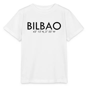 Bilbao, Espagne Coordonnées : Latitude, Longitude - T-shirt bio MINI CREATOR Stanley/Stella Enfant - blanc - Devant - Maike (125cm)