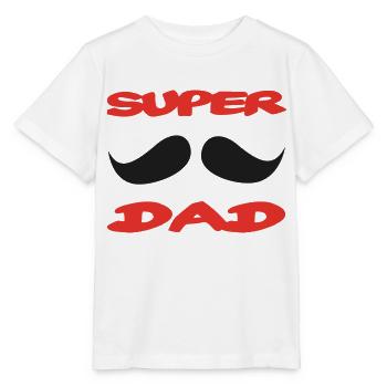 Super-Papa - Stanley/Stella Kinder T-Shirt MINI CREATOR  - Weiß - Vorne - Maike (125cm)