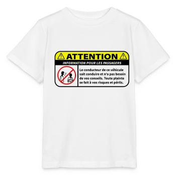 information pour les passagers - T-shirt bio MINI CREATOR Stanley/Stella Enfant - blanc - Devant - Maike (125cm)