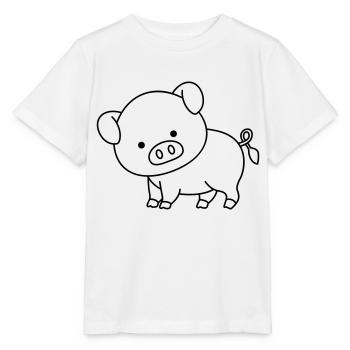 pig - Stanley/Stella Kinder T-Shirt MINI CREATOR  - Weiß - Vorne - Maike (125cm)