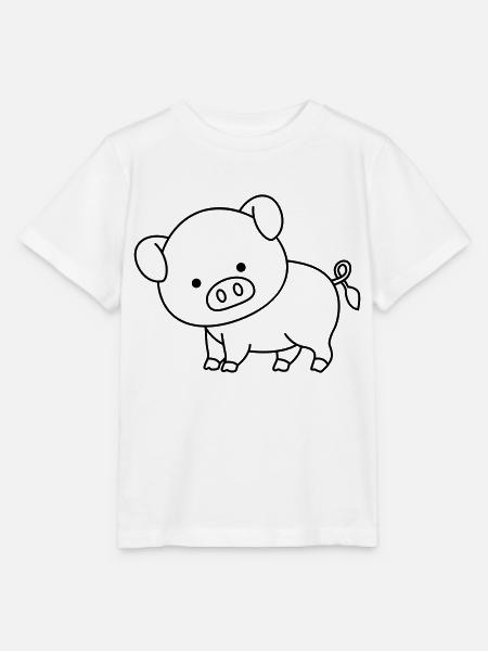 pig - Stanley/Stella Kinder T-Shirt MINI CREATOR  - Weiß
