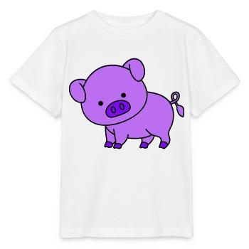 pig - Stanley/Stella Kinder T-Shirt MINI CREATOR  - Weiß - Vorne - Maike (125cm)