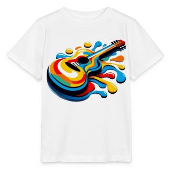 Melting Rainbow Guitar - Stanley/Stella MINI CREATOR Kids’ T-Shirt - white - Front - Maike (125cm)