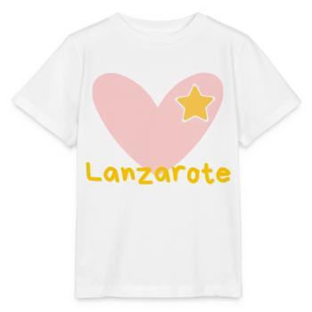 Lanzarote - Kanaren - Atlantik - Strand - Souvenir - Stanley/Stella Kinder T-Shirt MINI CREATOR  - Weiß - Vorne - Maike (125cm)