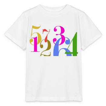 Piles de chiffres - T-shirt bio MINI CREATOR Stanley/Stella Enfant - blanc - Devant - Maike (125cm)