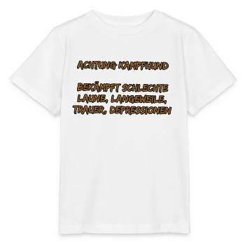 Achtung Kampfhund - Stanley/Stella Kinder T-Shirt MINI CREATOR  - Weiß - Vorne - Maike (125cm)