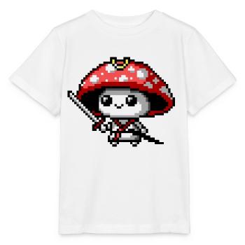 8bit Pilz-Samurai - Stanley/Stella Kinder T-Shirt MINI CREATOR  - Weiß - Vorne - Maike (125cm)