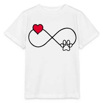 hundepfote love forever - Stanley/Stella Kinder T-Shirt MINI CREATOR  - Weiß - Vorne - Maike (125cm)