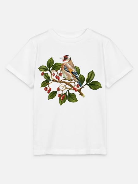 Bunter Vogel - Stanley/Stella Kinder T-Shirt MINI CREATOR  - Weiß
