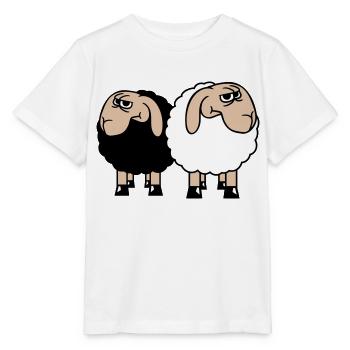 2 Schafe Gucken Skeptisch Beleidigte Freunde Team - Stanley/Stella Kinder T-Shirt MINI CREATOR  - Weiß - Vorne - Maike (125cm)