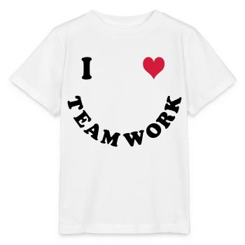 Ich liebe Teamwork - Stanley/Stella Kinder T-Shirt MINI CREATOR  - Weiß - Vorne - Maike (125cm)