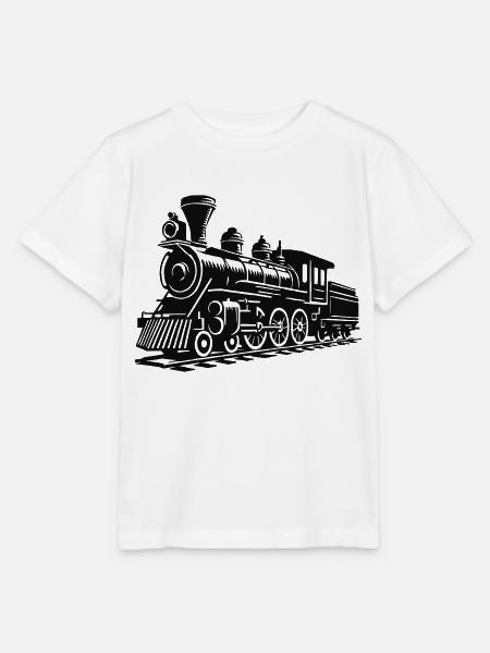 lokomotive zug - Stanley/Stella Kinder T-Shirt MINI CREATOR  - Weiß