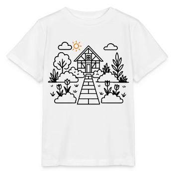 Schrebergarten Garten Natur - Stanley/Stella Kinder T-Shirt MINI CREATOR  - Weiß - Vorne - Maike (125cm)