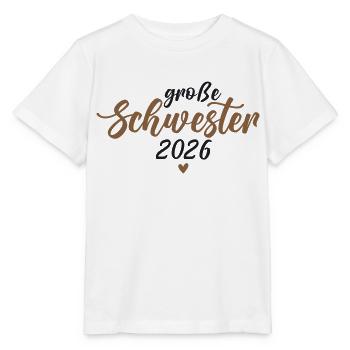 Grosse Schwester 2026 - Stanley/Stella Kinder T-Shirt MINI CREATOR  - Weiß - Vorne - Maike (125cm)