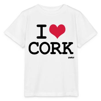 i love cork by wam - Stanley/Stella MINI CREATOR Kids’ T-Shirt - white - Front - Maike (125cm)