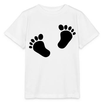 Deux pieds de bébé 2 pieds de bébé empreintes enfant mignon - T-shirt bio MINI CREATOR Stanley/Stella Enfant - blanc - Devant - Maike (125cm)