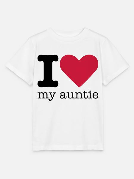 I Love My Auntie - Stanley/Stella Kinder T-Shirt MINI CREATOR - Weiß