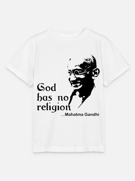 Gandhi Gott hat keine Religion - Stanley/Stella Kinder T-Shirt MINI CREATOR  - Weiß