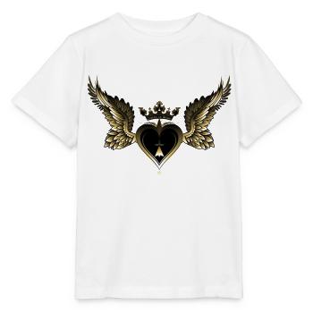 breizh Herzen Hermine Bretonischen Krone - Stanley/Stella Kinder T-Shirt MINI CREATOR  - Weiß - Vorne - Maike (125cm)