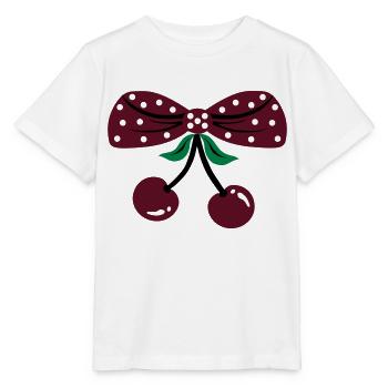 rockabilly kirschen - Stanley/Stella Kinder T-Shirt MINI CREATOR  - Weiß - Vorne - Maike (125cm)