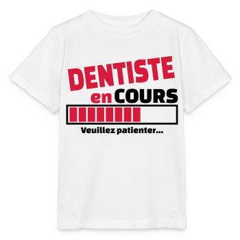 dentiste en cours - T-shirt bio MINI CREATOR Stanley/Stella Enfant - blanc - Devant - Maike (125cm)