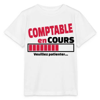 comptable en cours - T-shirt bio MINI CREATOR Stanley/Stella Enfant - blanc - Devant - Maike (125cm)