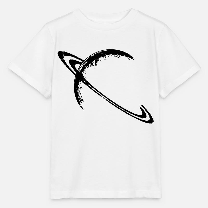 Saturne et ses anneaux - T-shirt bio MINI CREATOR Stanley/Stella Enfant - blanc