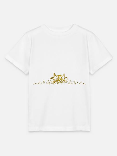 Sternrahmen Gold - Stanley/Stella Kinder T-Shirt MINI CREATOR - Weiß