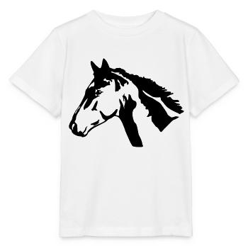 Pferdekopf - Stanley/Stella Kinder T-Shirt MINI CREATOR  - Weiß - Vorne - Maike (125cm)