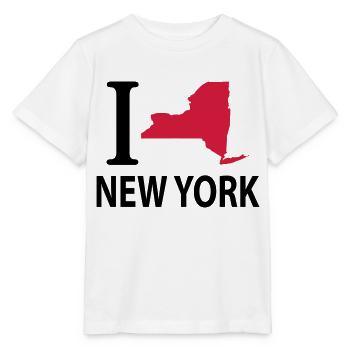 I love New York - T-shirt bio MINI CREATOR Stanley/Stella Enfant - blanc - Devant - Maike (125cm)
