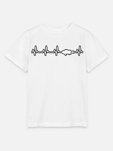 Angler Fischerei Fisch Herzlinie - Stanley/Stella Kinder T-Shirt MINI CREATOR - Weiß