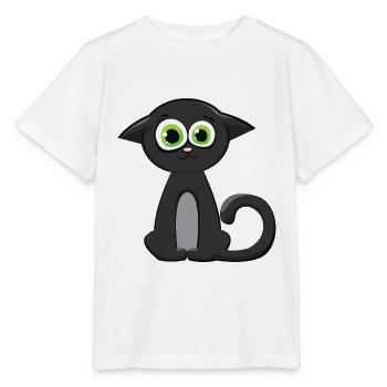 Katzengesicht Kätzchen - Stanley/Stella Kinder T-Shirt MINI CREATOR  - Weiß - Vorne - Maike (125cm)
