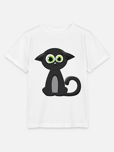 Katzengesicht Kätzchen - Stanley/Stella Kinder T-Shirt MINI CREATOR  - Weiß