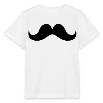 mustache - Stanley/Stella MINI CREATOR Kids’ T-Shirt - white - Front - Maike (125cm)