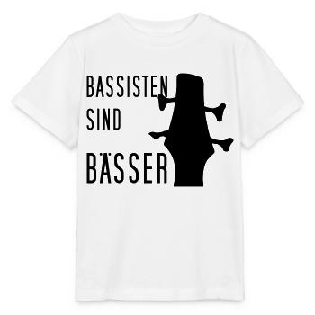Bassisten sind bässer! - Ibanez E-Bass - Stanley/Stella Kinder T-Shirt MINI CREATOR  - Weiß - Vorne - Maike (125cm)